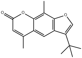 3-tert-butyl-5,9-dimethylfuro[3,2-g]chromen-7-one Struktur