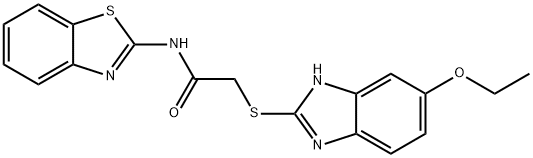 N-(1,3-benzothiazol-2-yl)-2-[(6-ethoxy-1H-benzimidazol-2-yl)sulfanyl]acetamide Struktur