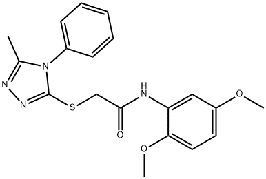 N-(2,5-dimethoxyphenyl)-2-[(5-methyl-4-phenyl-1,2,4-triazol-3-yl)sulfanyl]acetamide Struktur