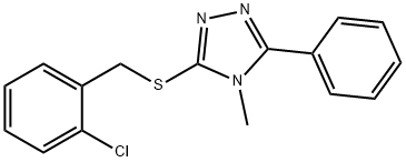 3-[(2-chlorophenyl)methylsulfanyl]-4-methyl-5-phenyl-1,2,4-triazole Struktur