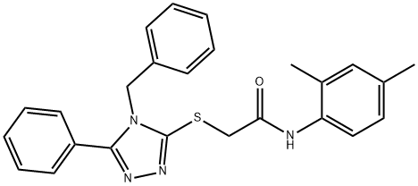 2-[(4-benzyl-5-phenyl-1,2,4-triazol-3-yl)sulfanyl]-N-(2,4-dimethylphenyl)acetamide Struktur