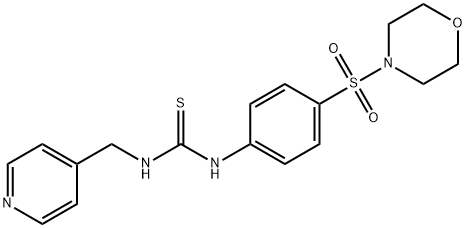 1-(4-morpholin-4-ylsulfonylphenyl)-3-(pyridin-4-ylmethyl)thiourea Struktur