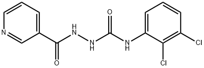 1-(2,3-dichlorophenyl)-3-(pyridine-3-carbonylamino)urea Struktur