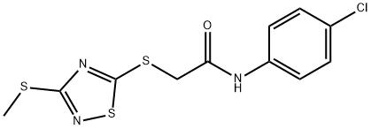 N-(4-chlorophenyl)-2-[(3-methylsulfanyl-1,2,4-thiadiazol-5-yl)sulfanyl]acetamide Struktur