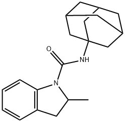 N-(1-adamantyl)-2-methyl-2,3-dihydroindole-1-carboxamide Struktur