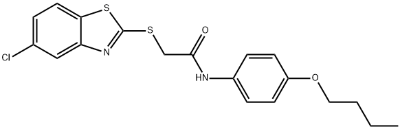 N-(4-butoxyphenyl)-2-[(5-chloro-1,3-benzothiazol-2-yl)sulfanyl]acetamide Struktur