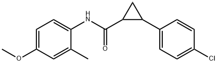 2-(4-chlorophenyl)-N-(4-methoxy-2-methylphenyl)cyclopropane-1-carboxamide Struktur