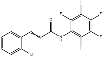 (E)-3-(2-chlorophenyl)-N-(2,3,4,5,6-pentafluorophenyl)prop-2-enamide Struktur