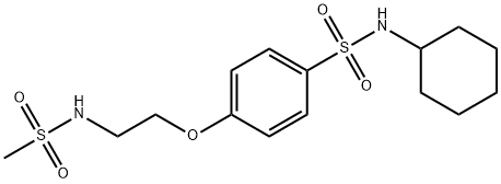 N-cyclohexyl-4-[2-(methanesulfonamido)ethoxy]benzenesulfonamide Struktur