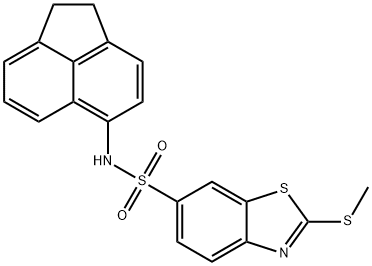 N-(1,2-dihydroacenaphthylen-5-yl)-2-methylsulfanyl-1,3-benzothiazole-6-sulfonamide Struktur