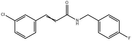 (E)-3-(3-chlorophenyl)-N-[(4-fluorophenyl)methyl]prop-2-enamide Struktur