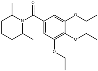 (2,6-dimethylpiperidin-1-yl)-(3,4,5-triethoxyphenyl)methanone Struktur