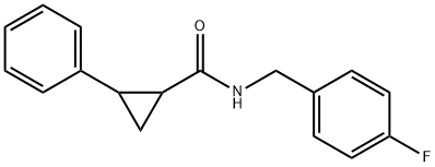 N-[(4-fluorophenyl)methyl]-2-phenylcyclopropane-1-carboxamide Struktur