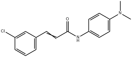 (E)-3-(3-chlorophenyl)-N-[4-(dimethylamino)phenyl]prop-2-enamide Struktur