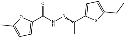 N-[(E)-1-(5-ethylthiophen-2-yl)ethylideneamino]-5-methylfuran-2-carboxamide Struktur