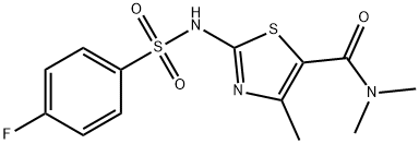 2-[(4-fluorophenyl)sulfonylamino]-N,N,4-trimethyl-1,3-thiazole-5-carboxamide Struktur