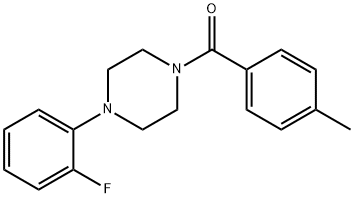 [4-(2-fluorophenyl)piperazin-1-yl]-(4-methylphenyl)methanone Struktur