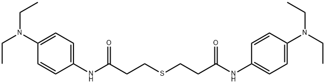 3-[3-[4-(diethylamino)anilino]-3-oxopropyl]sulfanyl-N-[4-(diethylamino)phenyl]propanamide Struktur