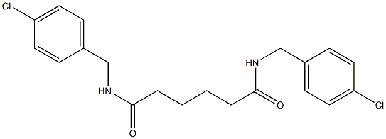 N,N'-bis[(4-chlorophenyl)methyl]hexanediamide Struktur