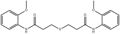 3-[3-(2-methoxyanilino)-3-oxopropyl]sulfanyl-N-(2-methoxyphenyl)propanamide Struktur