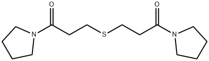 3-(3-oxo-3-pyrrolidin-1-ylpropyl)sulfanyl-1-pyrrolidin-1-ylpropan-1-one Struktur