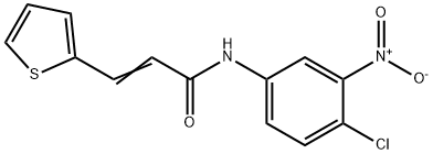 (E)-N-(4-chloro-3-nitrophenyl)-3-thiophen-2-ylprop-2-enamide Struktur