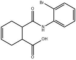 6-[(2-bromophenyl)carbamoyl]cyclohex-3-ene-1-carboxylic acid Struktur