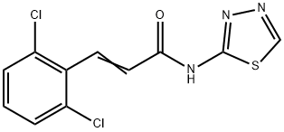 (E)-3-(2,6-dichlorophenyl)-N-(1,3,4-thiadiazol-2-yl)prop-2-enamide Struktur