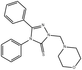 2-(morpholin-4-ylmethyl)-4,5-diphenyl-1,2,4-triazole-3-thione Struktur