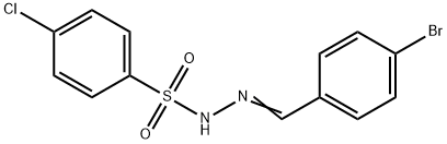 N-[(E)-(4-bromophenyl)methylideneamino]-4-chlorobenzenesulfonamide Struktur