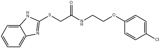 2-(1H-benzimidazol-2-ylsulfanyl)-N-[2-(4-chlorophenoxy)ethyl]acetamide Struktur