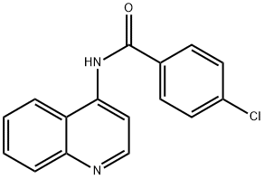 4-chloro-N-quinolin-4-ylbenzamide Struktur