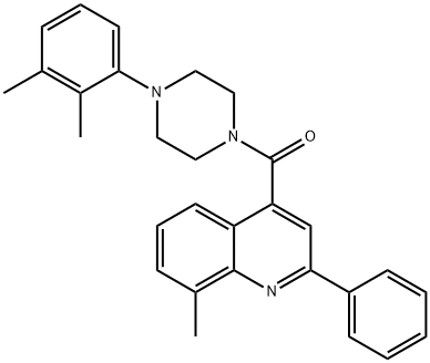 [4-(2,3-dimethylphenyl)piperazin-1-yl]-(8-methyl-2-phenylquinolin-4-yl)methanone Struktur