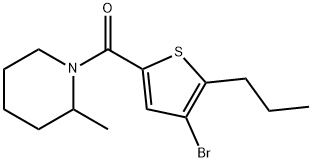 (4-bromo-5-propylthiophen-2-yl)-(2-methylpiperidin-1-yl)methanone Struktur