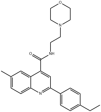 2-(4-ethylphenyl)-6-methyl-N-(2-morpholin-4-ylethyl)quinoline-4-carboxamide Struktur