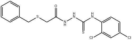 1-[(2-benzylsulfanylacetyl)amino]-3-(2,4-dichlorophenyl)thiourea Struktur