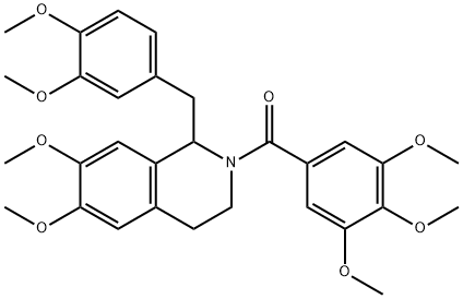 [1-[(3,4-dimethoxyphenyl)methyl]-6,7-dimethoxy-3,4-dihydro-1H-isoquinolin-2-yl]-(3,4,5-trimethoxyphenyl)methanone Struktur