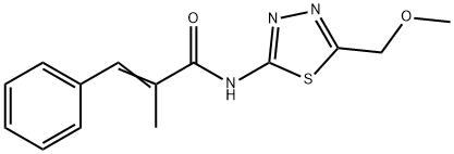 (E)-N-[5-(methoxymethyl)-1,3,4-thiadiazol-2-yl]-2-methyl-3-phenylprop-2-enamide Struktur