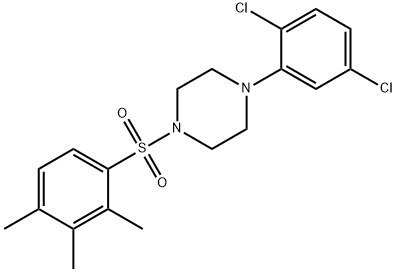 1-(2,5-dichlorophenyl)-4-(2,3,4-trimethylphenyl)sulfonylpiperazine Struktur