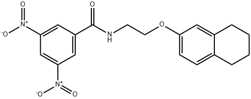 3,5-dinitro-N-[2-(5,6,7,8-tetrahydronaphthalen-2-yloxy)ethyl]benzamide Struktur