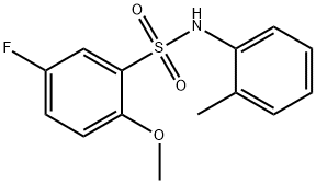 5-fluoro-2-methoxy-N-(2-methylphenyl)benzenesulfonamide Struktur