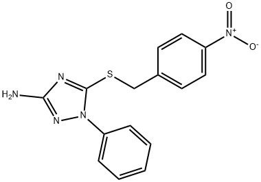 5-[(4-nitrophenyl)methylsulfanyl]-1-phenyl-1,2,4-triazol-3-amine Struktur