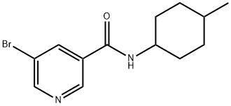 5-bromo-N-(4-methylcyclohexyl)pyridine-3-carboxamide Struktur