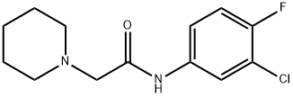 N-(3-chloro-4-fluorophenyl)-2-piperidin-1-ylacetamide Struktur