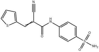 (E)-2-cyano-N-(4-sulfamoylphenyl)-3-thiophen-2-ylprop-2-enamide Struktur