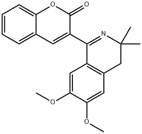 3-(6,7-dimethoxy-3,3-dimethyl-4H-isoquinolin-1-yl)chromen-2-one Struktur