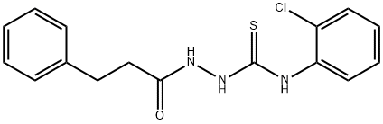 1-(2-chlorophenyl)-3-(3-phenylpropanoylamino)thiourea Struktur