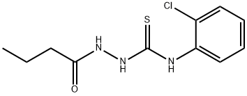 1-(butanoylamino)-3-(2-chlorophenyl)thiourea Struktur