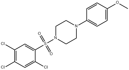 1-(4-methoxyphenyl)-4-(2,4,5-trichlorophenyl)sulfonylpiperazine Struktur