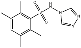 2,3,5,6-tetramethyl-N-(1,2,4-triazol-4-yl)benzenesulfonamide Struktur